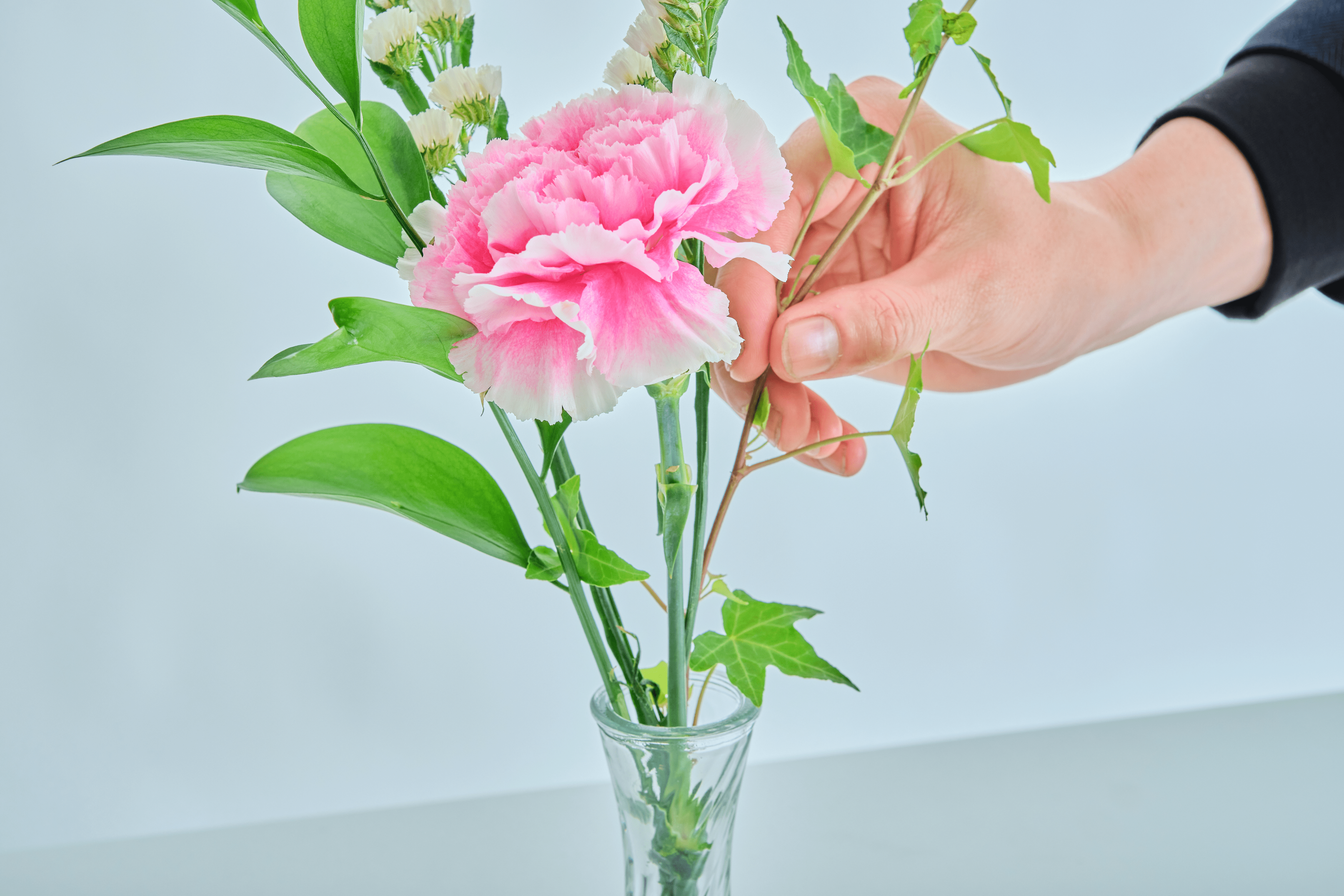 東京寿園のお花の定期便の花瓶挿し2