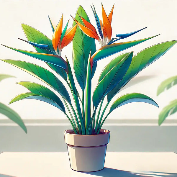 【完売】  ①特徴的な花を咲かせる！スタイルの綺麗な極楽鳥鉢 その他観葉植物